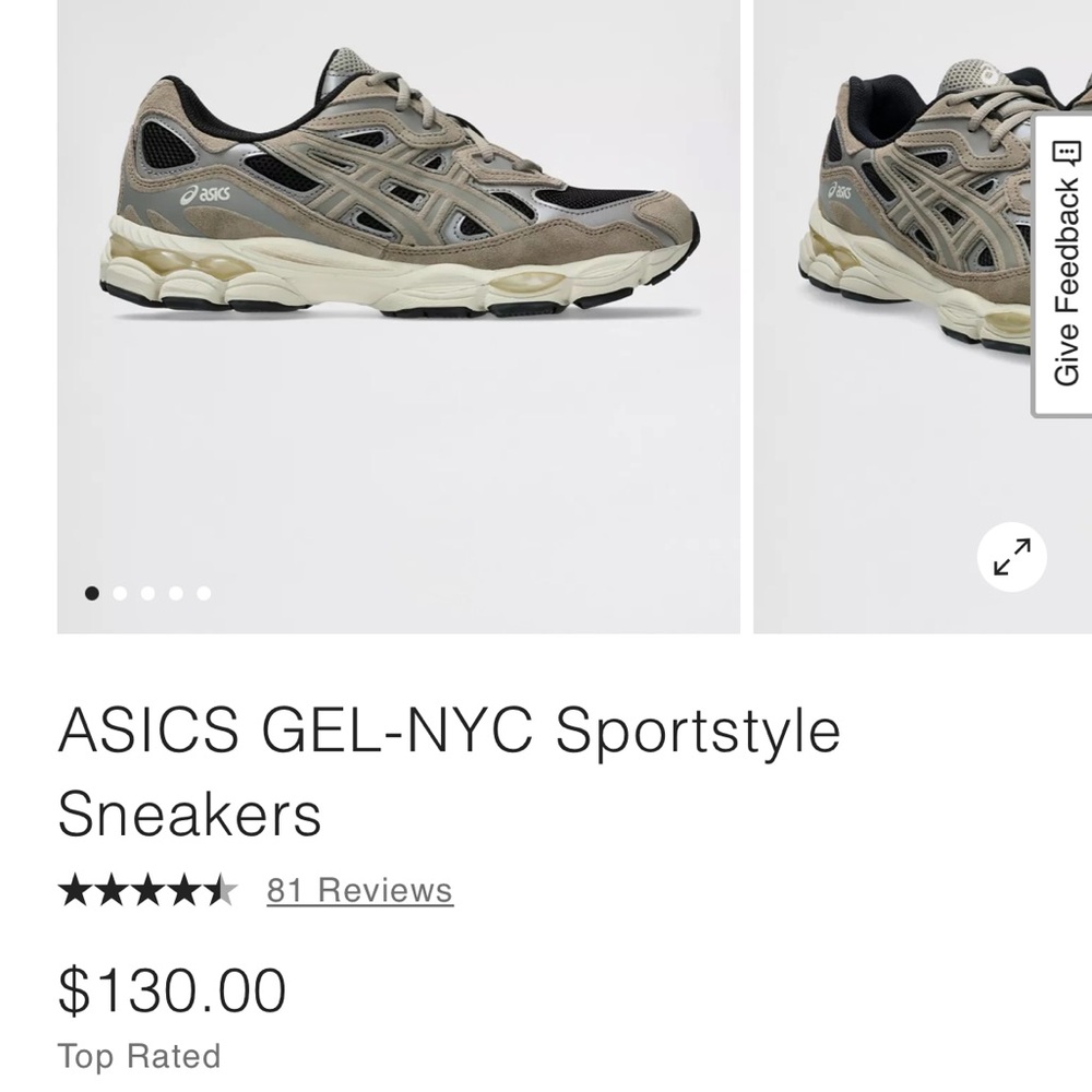 ASICS GEL-NYC Sneakers - Black and Gray